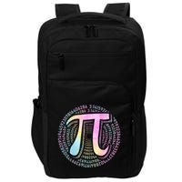 Pi Day 3 14 Spiral Pi Number Symbol Math Science Tie Dye Cool Gift Impact Tech Backpack
