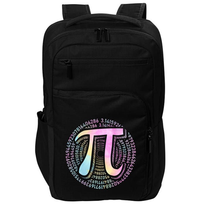 Pi Day 3 14 Spiral Pi Number Symbol Math Science Tie Dye Cool Gift Impact Tech Backpack