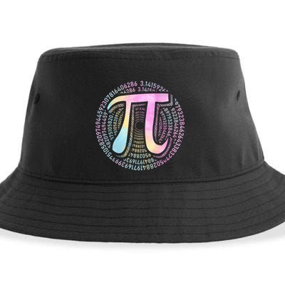 Pi Day 3 14 Spiral Pi Number Symbol Math Science Tie Dye Cool Gift Sustainable Bucket Hat