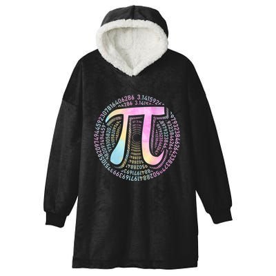 Pi Day 3 14 Spiral Pi Number Symbol Math Science Tie Dye Cool Gift Hooded Wearable Blanket