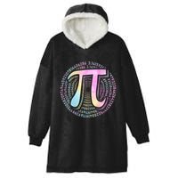 Pi Day 3 14 Spiral Pi Number Symbol Math Science Tie Dye Cool Gift Hooded Wearable Blanket