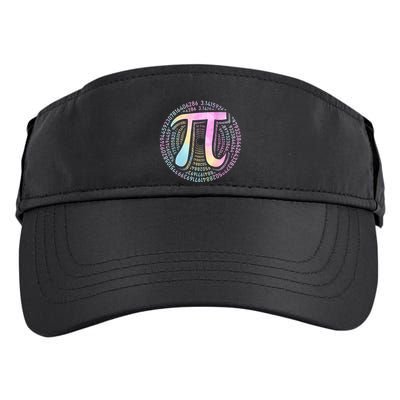 Pi Day 3 14 Spiral Pi Number Symbol Math Science Tie Dye Cool Gift Adult Drive Performance Visor