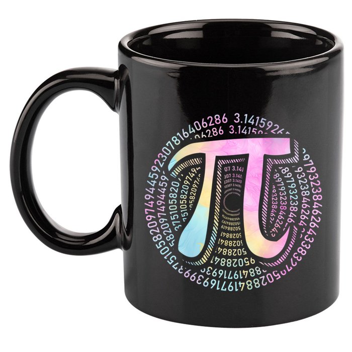 Pi Day 3 14 Spiral Pi Number Symbol Math Science Tie Dye Cool Gift 11oz C Handle Ceramic Mug