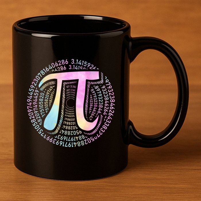 Pi Day 3 14 Spiral Pi Number Symbol Math Science Tie Dye Cool Gift 11oz C Handle Ceramic Mug