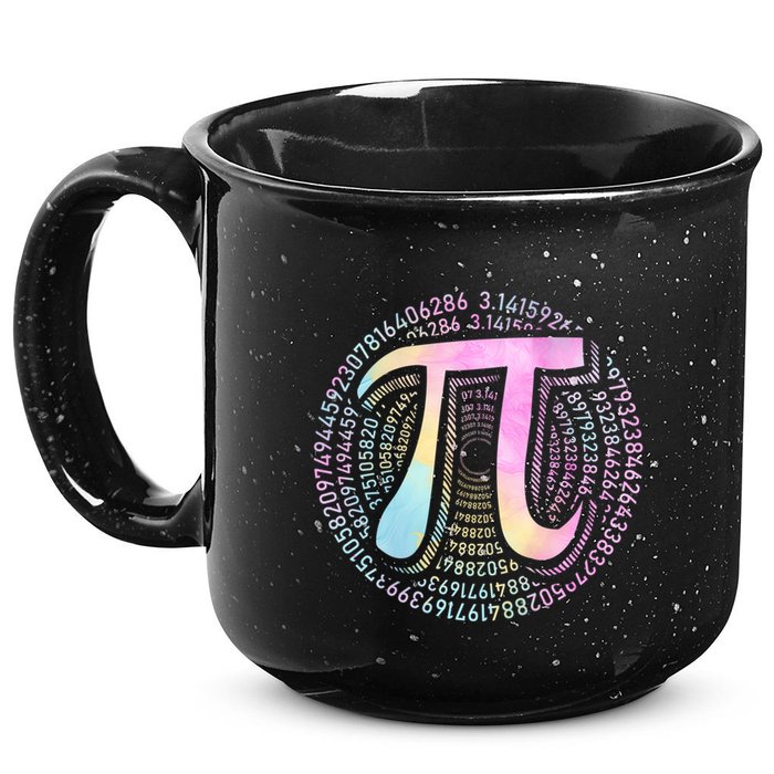Pi Day 3 14 Spiral Pi Number Symbol Math Science Tie Dye Cool Gift 15oz Campfire Ceramic Mug