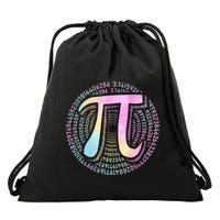 Pi Day 3 14 Spiral Pi Number Symbol Math Science Tie Dye Cool Gift Drawstring Bag