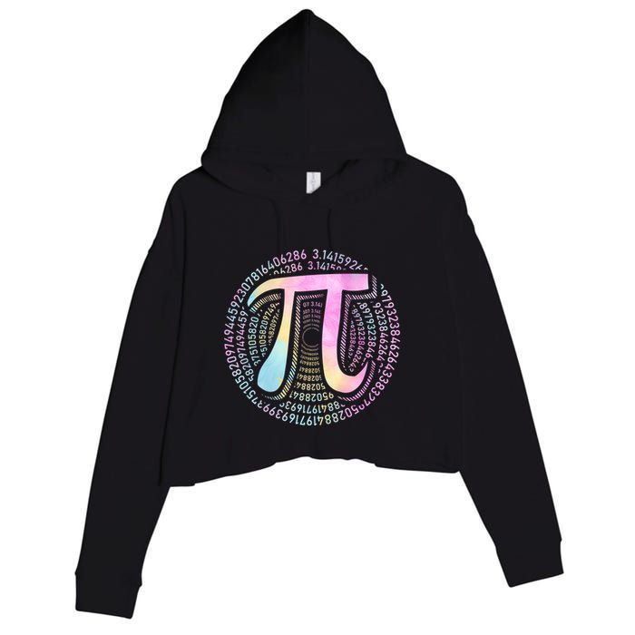 Pi Day 3 14 Spiral Pi Number Symbol Math Science Tie Dye Cool Gift Crop Fleece Hoodie