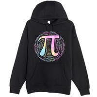 Pi Day 3 14 Spiral Pi Number Symbol Math Science Tie Dye Cool Gift Premium Pullover Hoodie