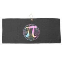 Pi Day 3 14 Spiral Pi Number Symbol Math Science Tie Dye Cool Gift Large Microfiber Waffle Golf Towel