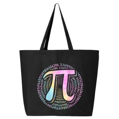 Pi Day 3 14 Spiral Pi Number Symbol Math Science Tie Dye Cool Gift 25L Jumbo Tote