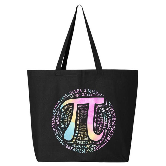 Pi Day 3 14 Spiral Pi Number Symbol Math Science Tie Dye Cool Gift 25L Jumbo Tote