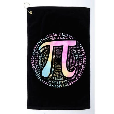 Pi Day 3 14 Spiral Pi Number Symbol Math Science Tie Dye Cool Gift Golf Towel