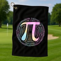 Pi Day 3 14 Spiral Pi Number Symbol Math Science Tie Dye Cool Gift Golf Towel