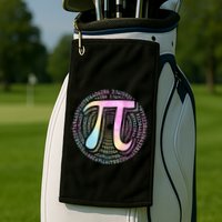 Pi Day 3 14 Spiral Pi Number Symbol Math Science Tie Dye Cool Gift Golf Towel
