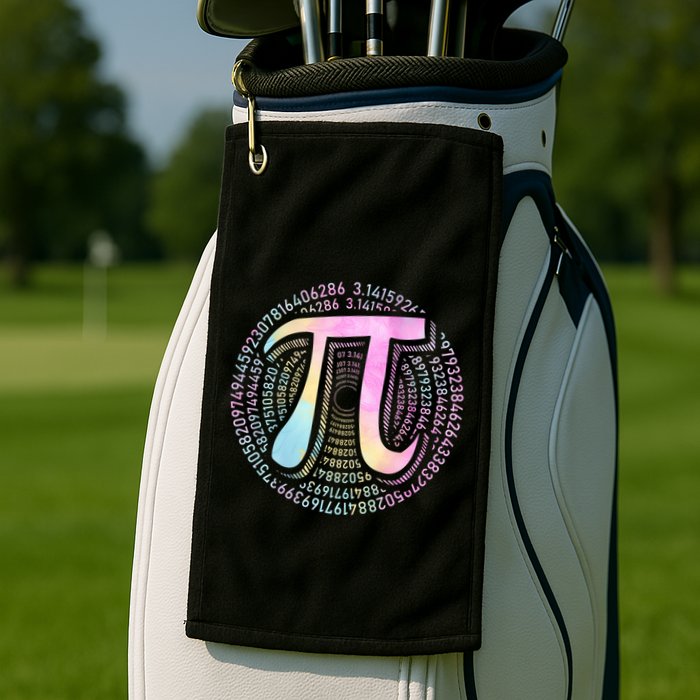 Pi Day 3 14 Spiral Pi Number Symbol Math Science Tie Dye Cool Gift Golf Towel