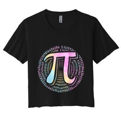 Pi Day 3 14 Spiral Pi Number Symbol Math Science Tie Dye Cool Gift Crop Top