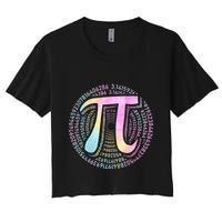 Pi Day 3 14 Spiral Pi Number Symbol Math Science Tie Dye Cool Gift Crop Top