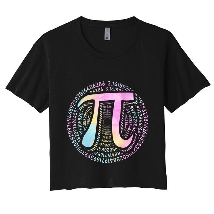 Pi Day 3 14 Spiral Pi Number Symbol Math Science Tie Dye Cool Gift Crop Top