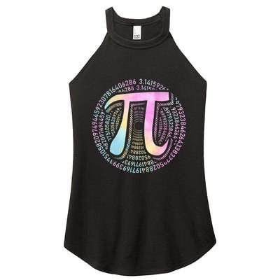 Pi Day 3 14 Spiral Pi Number Symbol Math Science Tie Dye Cool Gift Women's Perfect Tri Rocker Tank