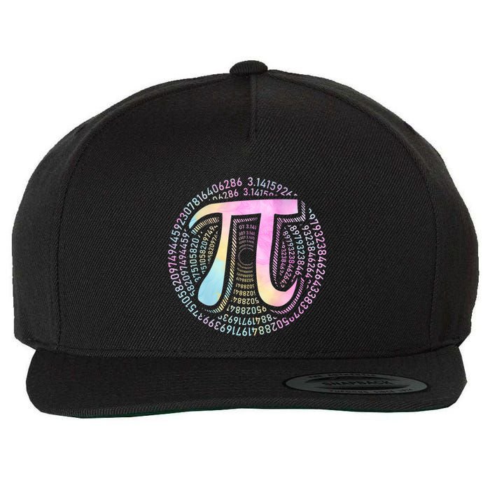 Pi Day 3 14 Spiral Pi Number Symbol Math Science Tie Dye Cool Gift Wool Snapback Cap