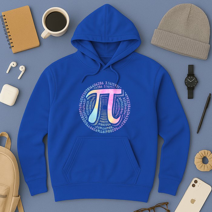 Pi Day 3 14 Spiral Pi Number Symbol Math Science Tie Dye Cool Gift Hoodie