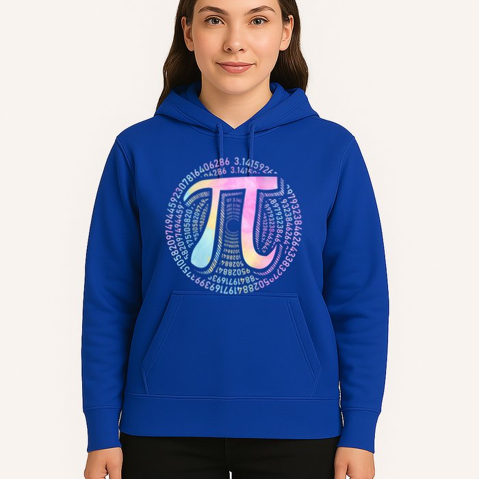 Pi Day 3 14 Spiral Pi Number Symbol Math Science Tie Dye Cool Gift Hoodie