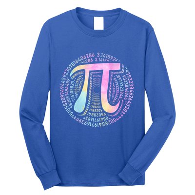 Pi Day 3 14 Spiral Pi Number Symbol Math Science Tie Dye Cool Gift Long Sleeve Shirt