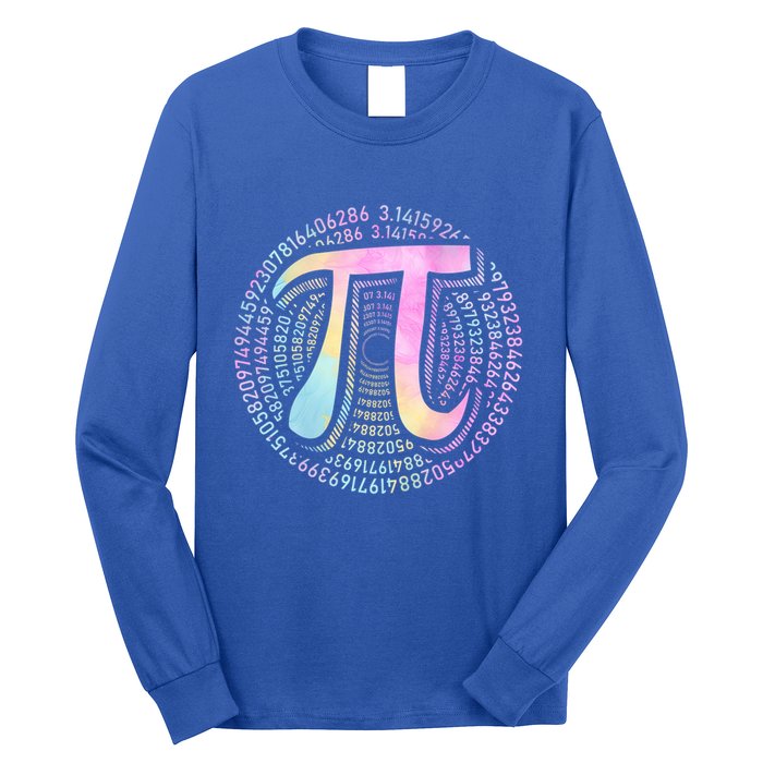 Pi Day 3 14 Spiral Pi Number Symbol Math Science Tie Dye Cool Gift Long Sleeve Shirt