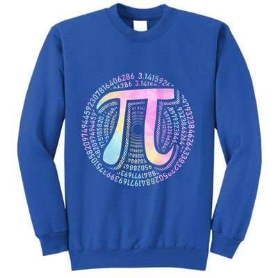 Pi Day 3 14 Spiral Pi Number Symbol Math Science Tie Dye Cool Gift Sweatshirt
