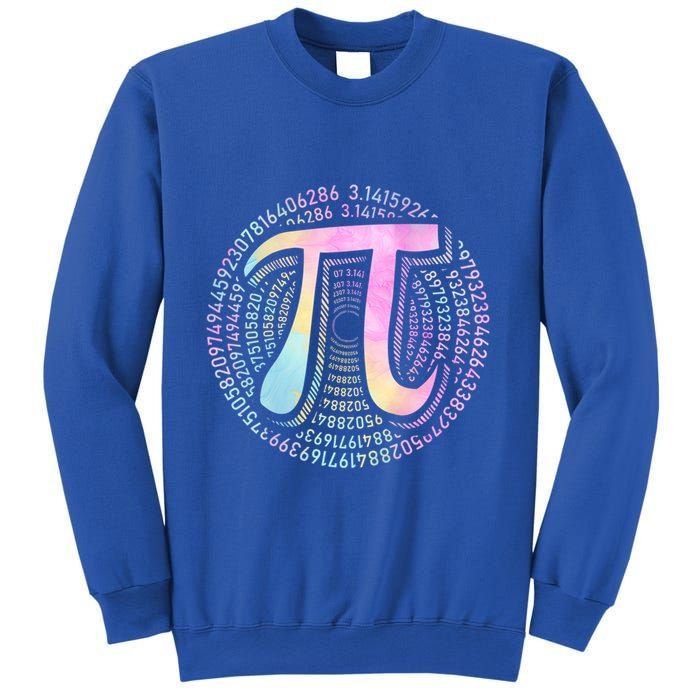 Pi Day 3 14 Spiral Pi Number Symbol Math Science Tie Dye Cool Gift Sweatshirt