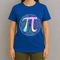 Pi Day 3 14 Spiral Pi Number Symbol Math Science Tie Dye Cool Gift T-Shirt