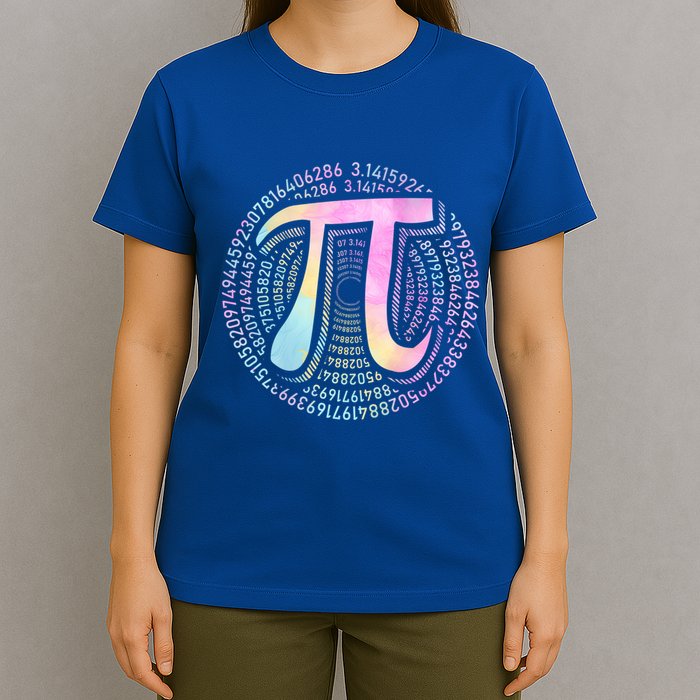 Pi Day 3 14 Spiral Pi Number Symbol Math Science Tie Dye Cool Gift T-Shirt