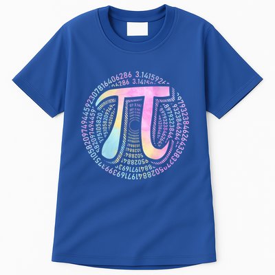 Pi Day 3 14 Spiral Pi Number Symbol Math Science Tie Dye Cool Gift Tall T-Shirt