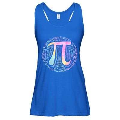 Pi Day 3 14 Spiral Pi Number Symbol Math Science Tie Dye Cool Gift Ladies Essential Flowy Tank
