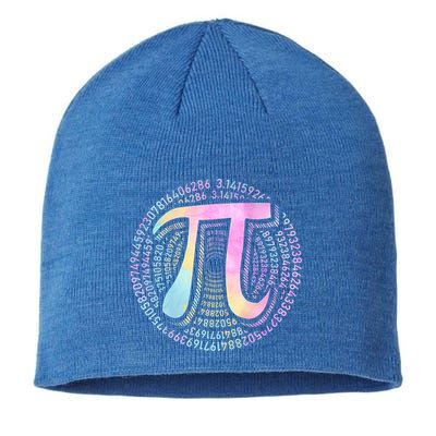 Pi Day 3 14 Spiral Pi Number Symbol Math Science Tie Dye Cool Gift Sustainable Beanie
