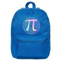 Pi Day 3 14 Spiral Pi Number Symbol Math Science Tie Dye Cool Gift 16 in Basic Backpack