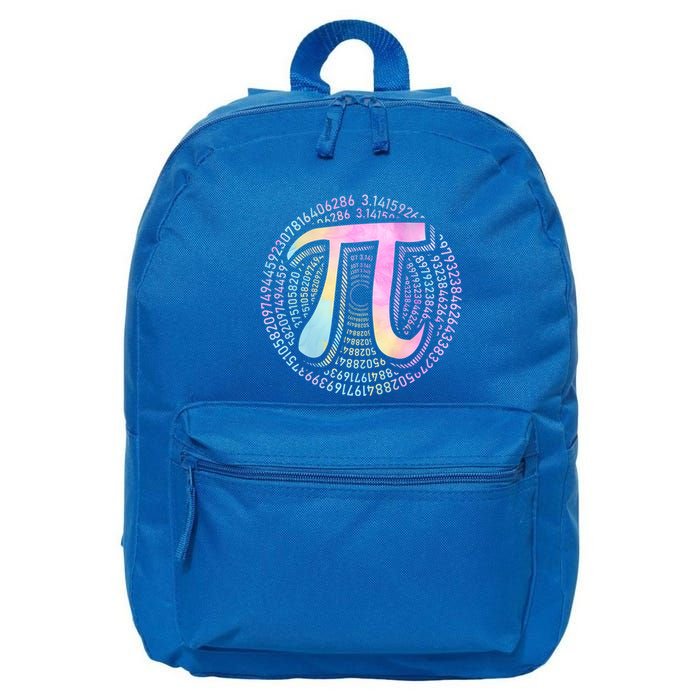Pi Day 3 14 Spiral Pi Number Symbol Math Science Tie Dye Cool Gift 16 in Basic Backpack