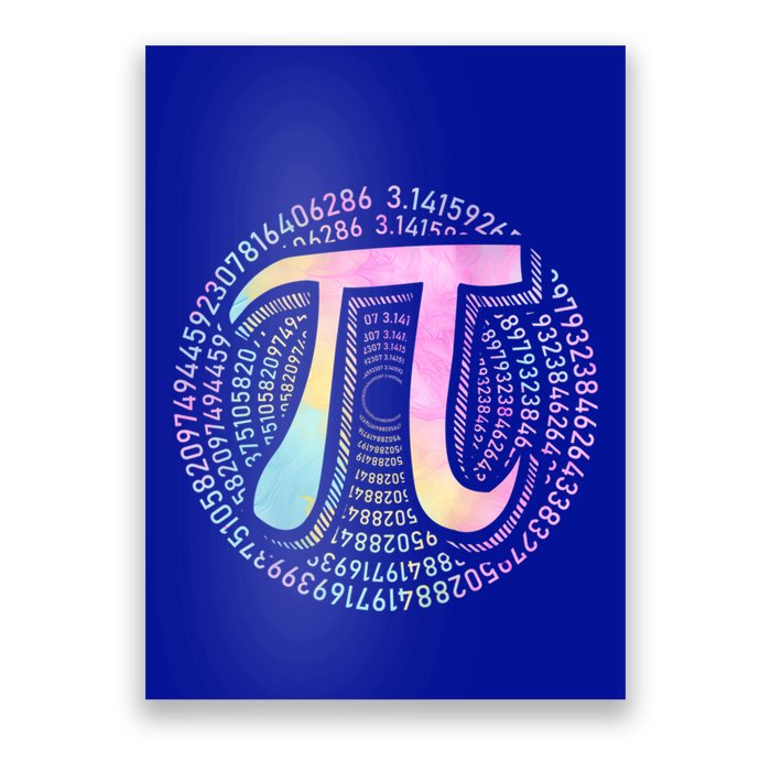 Pi Day 3 14 Spiral Pi Number Symbol Math Science Tie Dye Cool Gift Poster