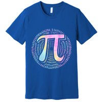Pi Day 3 14 Spiral Pi Number Symbol Math Science Tie Dye Cool Gift Premium T-Shirt