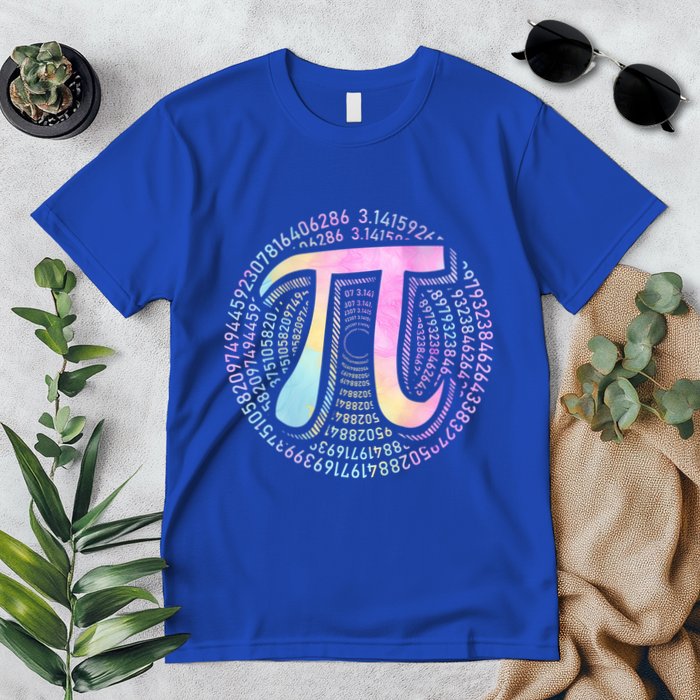 Pi Day 3 14 Spiral Pi Number Symbol Math Science Tie Dye Cool Gift Premium T-Shirt