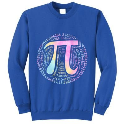 Pi Day 3 14 Spiral Pi Number Symbol Math Science Tie Dye Cool Gift Tall Sweatshirt