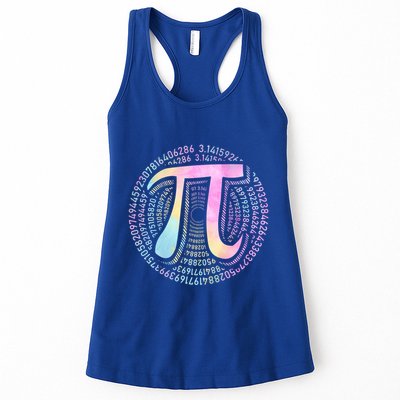 Pi Day 3 14 Spiral Pi Number Symbol Math Science Tie Dye Cool Gift Womens Tank Top