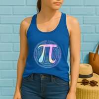 Pi Day 3 14 Spiral Pi Number Symbol Math Science Tie Dye Cool Gift Womens Tank Top
