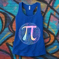 Pi Day 3 14 Spiral Pi Number Symbol Math Science Tie Dye Cool Gift Womens Tank Top