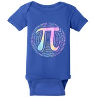 Pi Day 3 14 Spiral Pi Number Symbol Math Science Tie Dye Cool Gift Baby Bodysuit