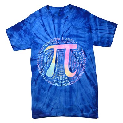Pi Day 3 14 Spiral Pi Number Symbol Math Science Tie Dye Cool Gift Tie-Dye T-Shirt