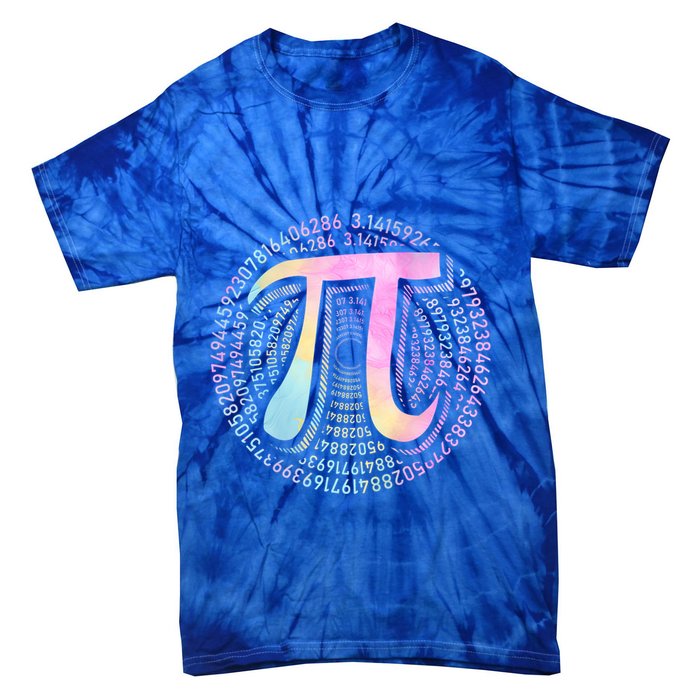 Pi Day 3 14 Spiral Pi Number Symbol Math Science Tie Dye Cool Gift Tie-Dye T-Shirt