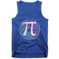 Pi Day 3 14 Spiral Pi Number Symbol Math Science Tie Dye Cool Gift Tank Top