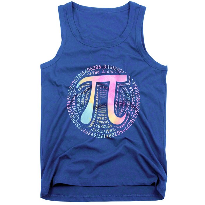 Pi Day 3 14 Spiral Pi Number Symbol Math Science Tie Dye Cool Gift Tank Top