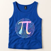 Pi Day 3 14 Spiral Pi Number Symbol Math Science Tie Dye Cool Gift Tank Top